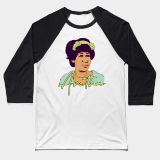 Aretha Franklin - Retro Soul Fan Design Baseball T-Shirt